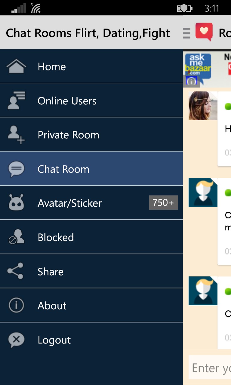 Chat Rooms Flirt, Dating,Fight - FREE Windows Phone app market