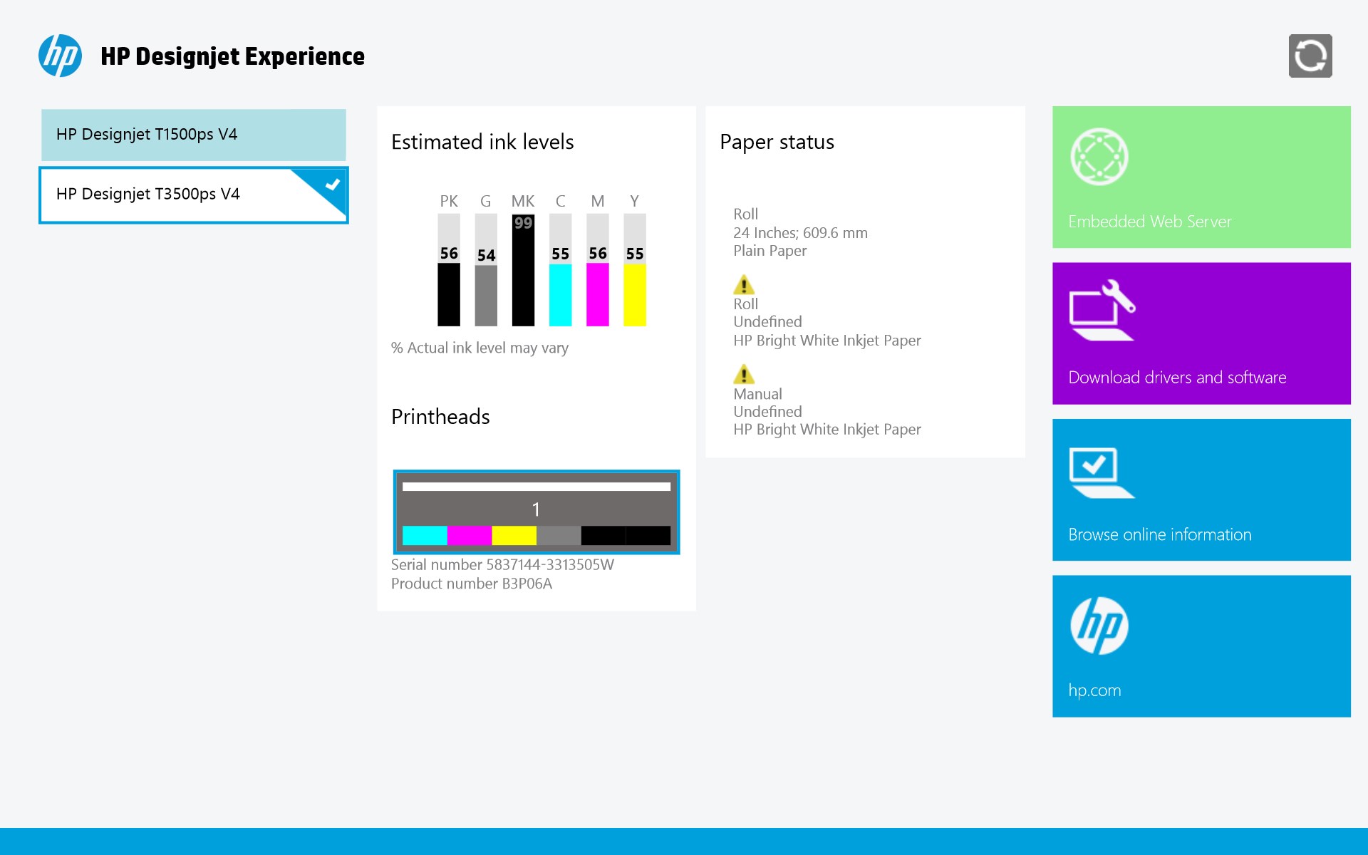 HP DesignJet Print Experience for Windows 10