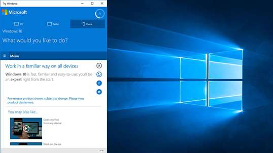 Try Windows 10 screenshot 7