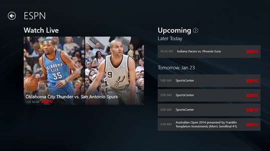 WatchESPN for Windows 10 free download | TopWinData.com