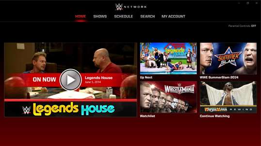 WWE Network screenshot 1