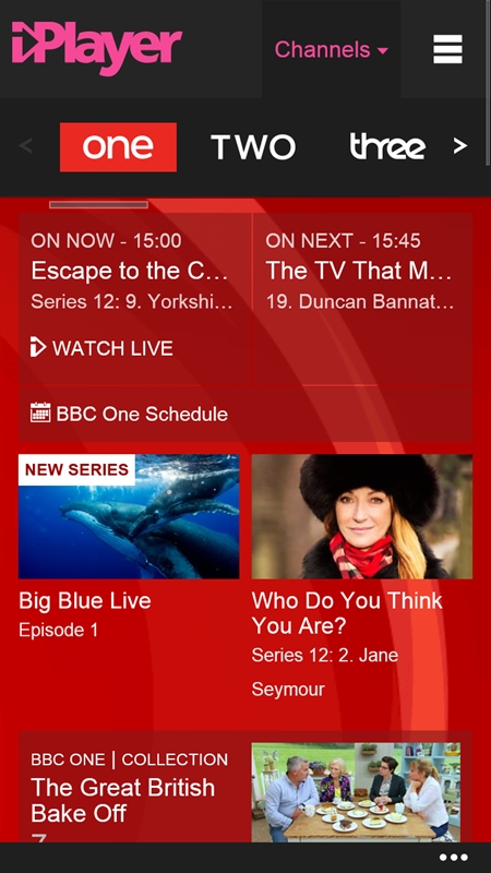 BBC iPlayer Screenshot