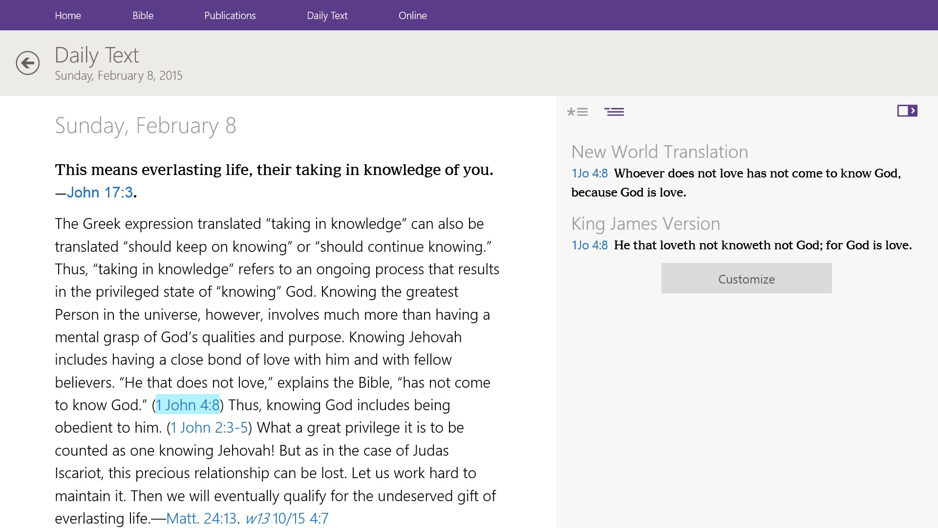 JW Library for Windows 10