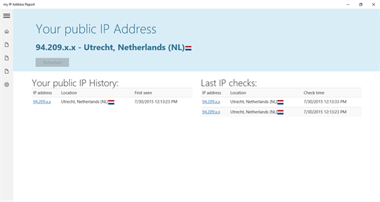 my IP Address Report screenshot 1