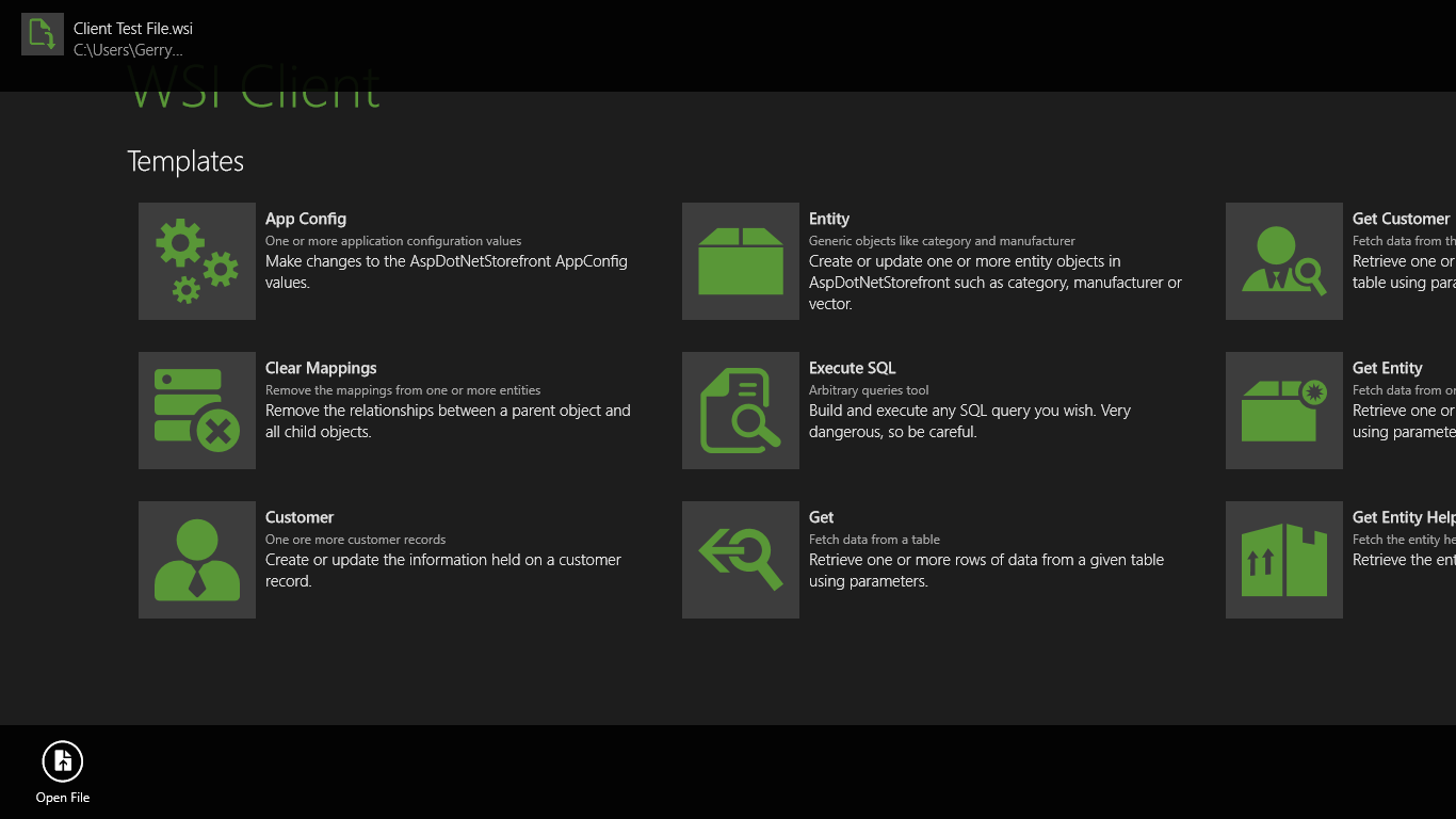 WSI Client screenshot