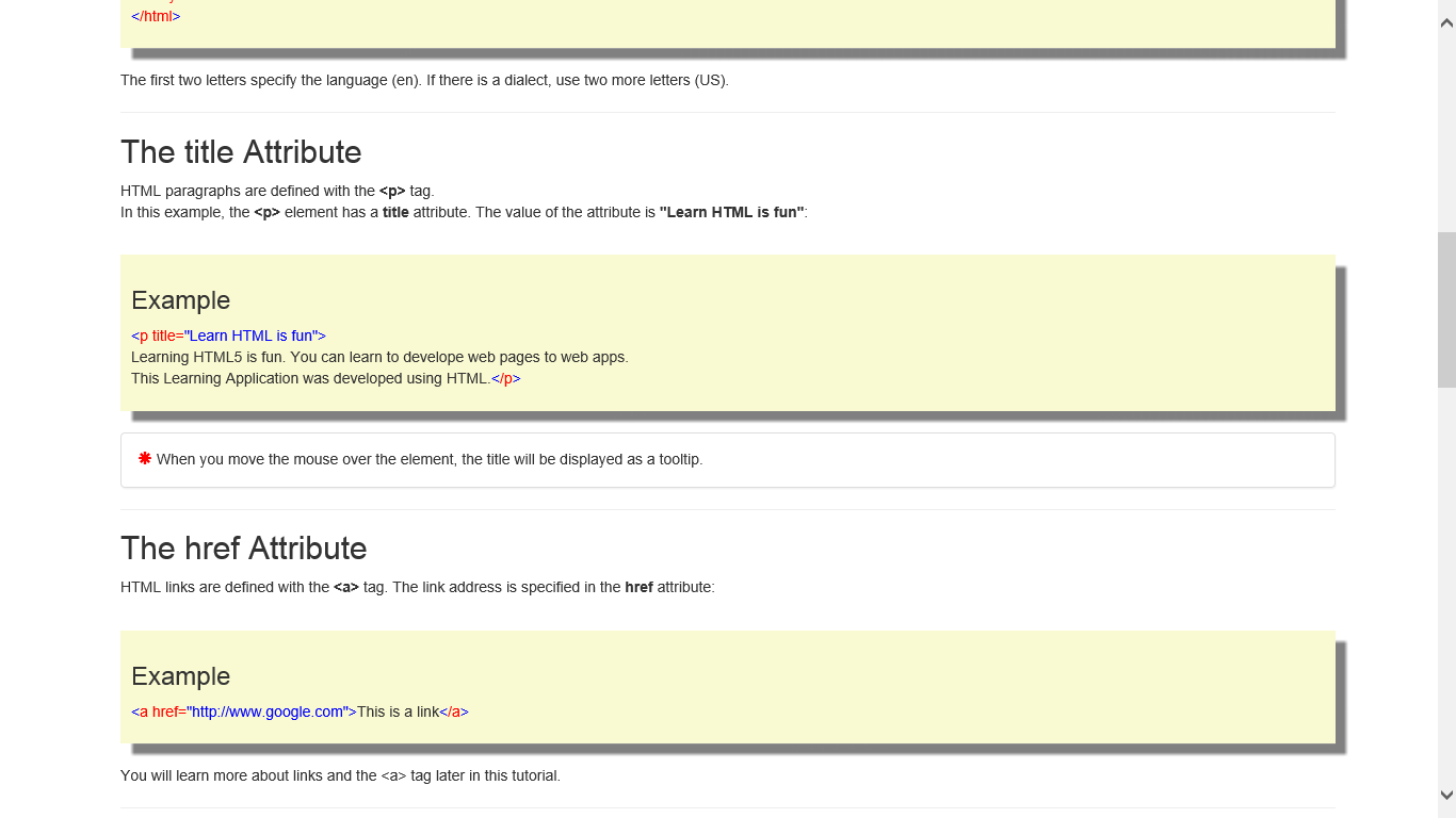 Learn HTML(5) screenshot