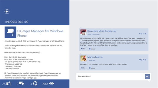 Pages Manager for Facebook Full screenshot 5