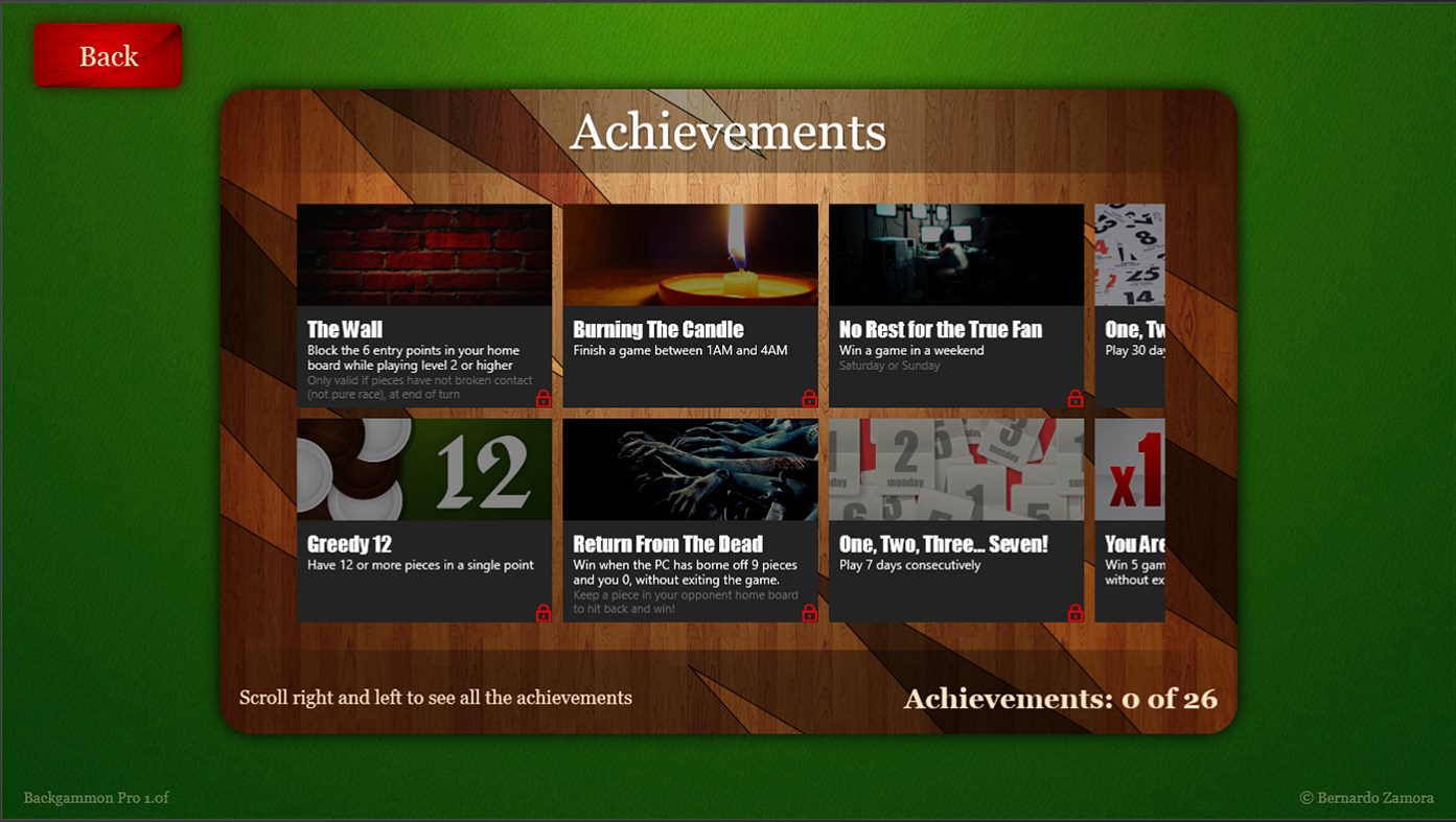 #7. Backgammon Pro (Windows) 由: Bernardo Zamora