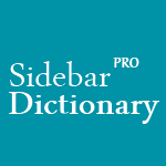 Diccionario Sidebar Pro