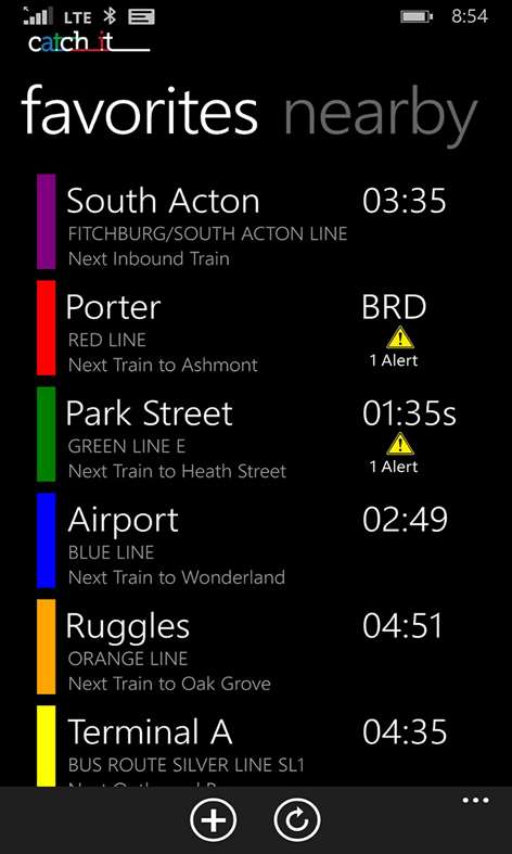 CatchIt MBTA Tracker Screenshots 1