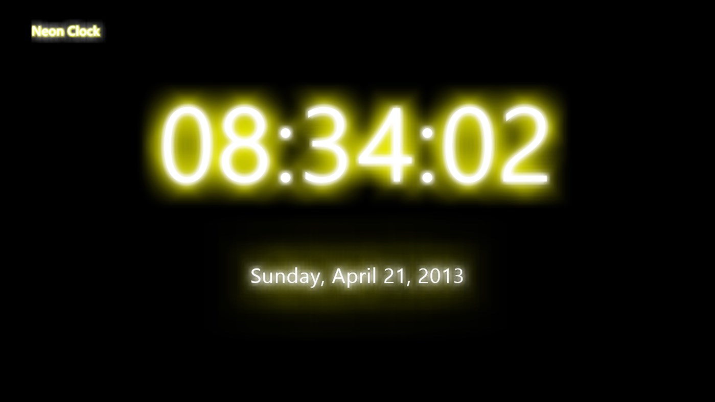 #1. Neon Clock (Windows) 由: Sumit Dutta