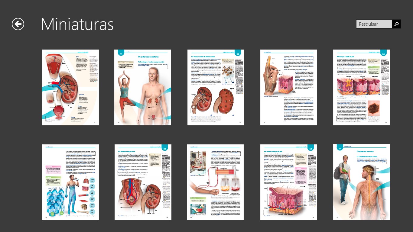 Navegação através de índice visual do e-manual