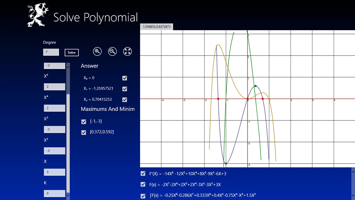 #5. Solve Polynomial Equation (Windows) Podle: Cesar Berard