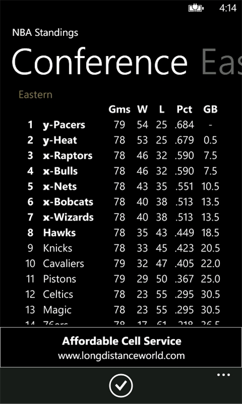 #3. NBA Scores & Alerts (Windows) By: ‪Luno Software Inc.‬