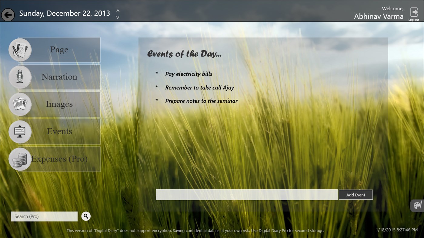 #6. Digital Diary (Windows) 게시자: Abhinav Tipirisetty