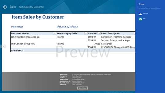 Jet Reports Player for Microsoft Dynamics® NAV screenshot 4