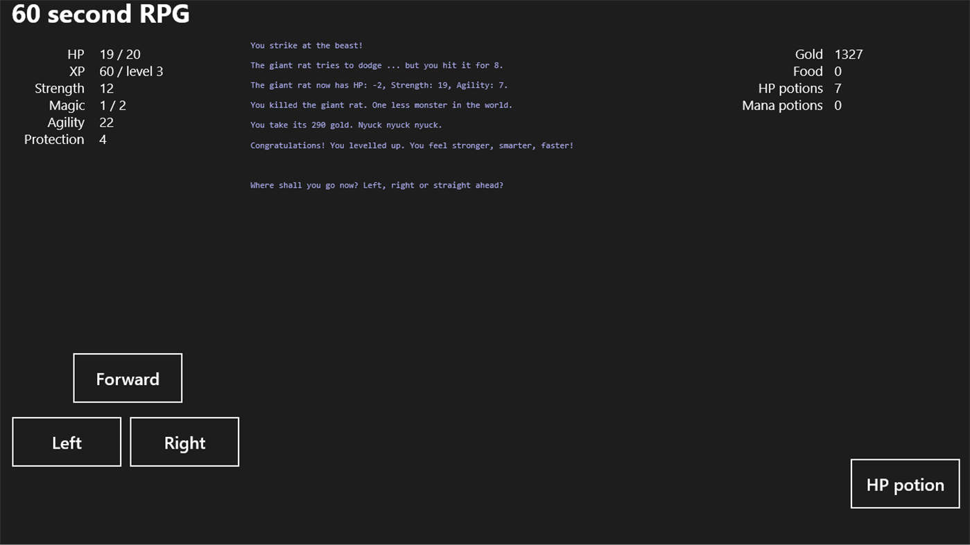 #3. 60 second RPG (Windows) By: David M Williams