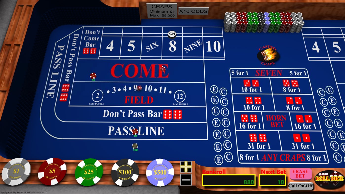 #6. Casino Craps (Windows) By: Perceptive Reality Studios