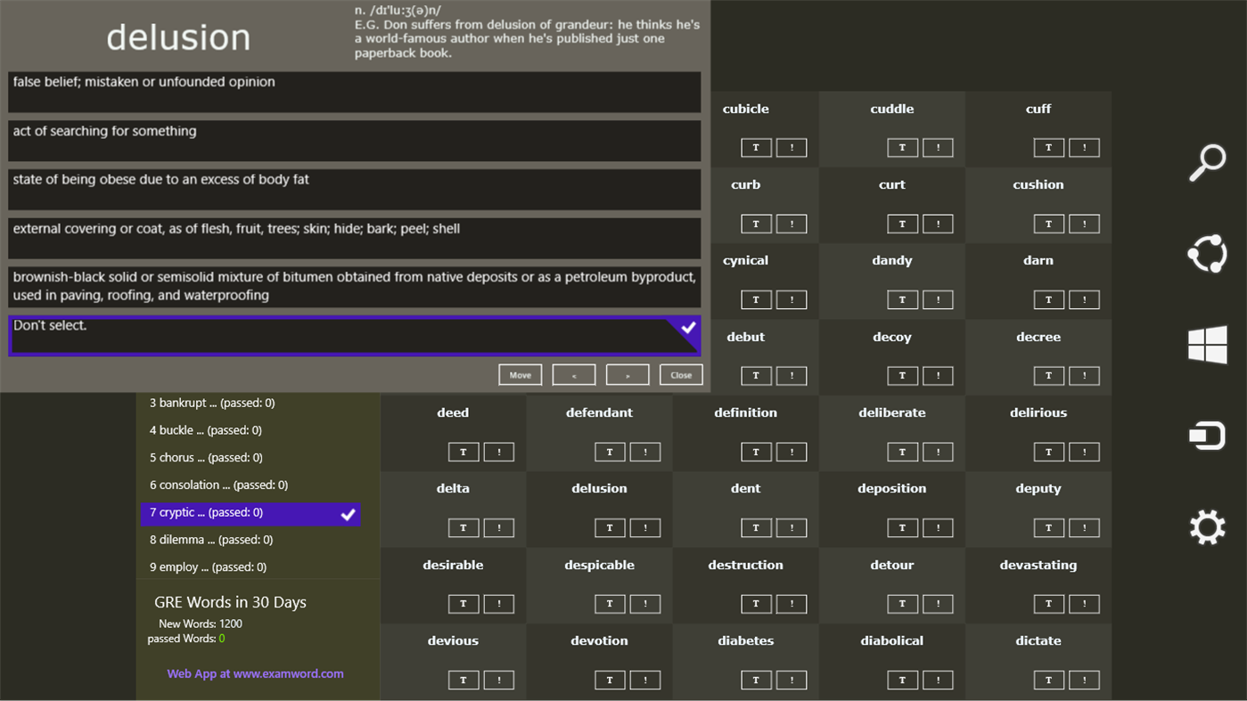 #2. GRE Words in 30 Days (Windows) 게시자: English Test Vocabulary