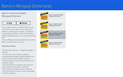 Barron’s Bilingual Dictionaries Screenshots 1