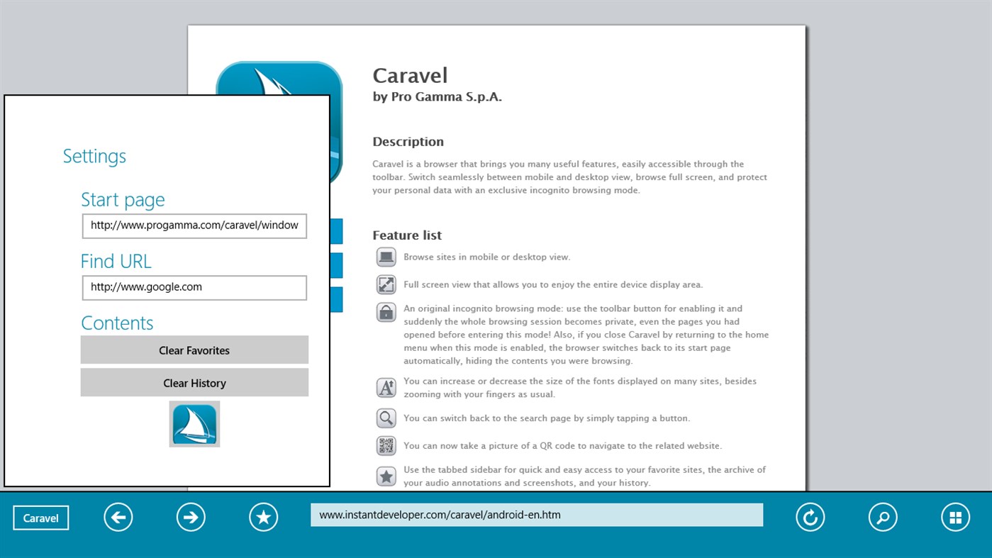 #3. Caravel (Windows) Podle: Pro Gamma S.p.A.