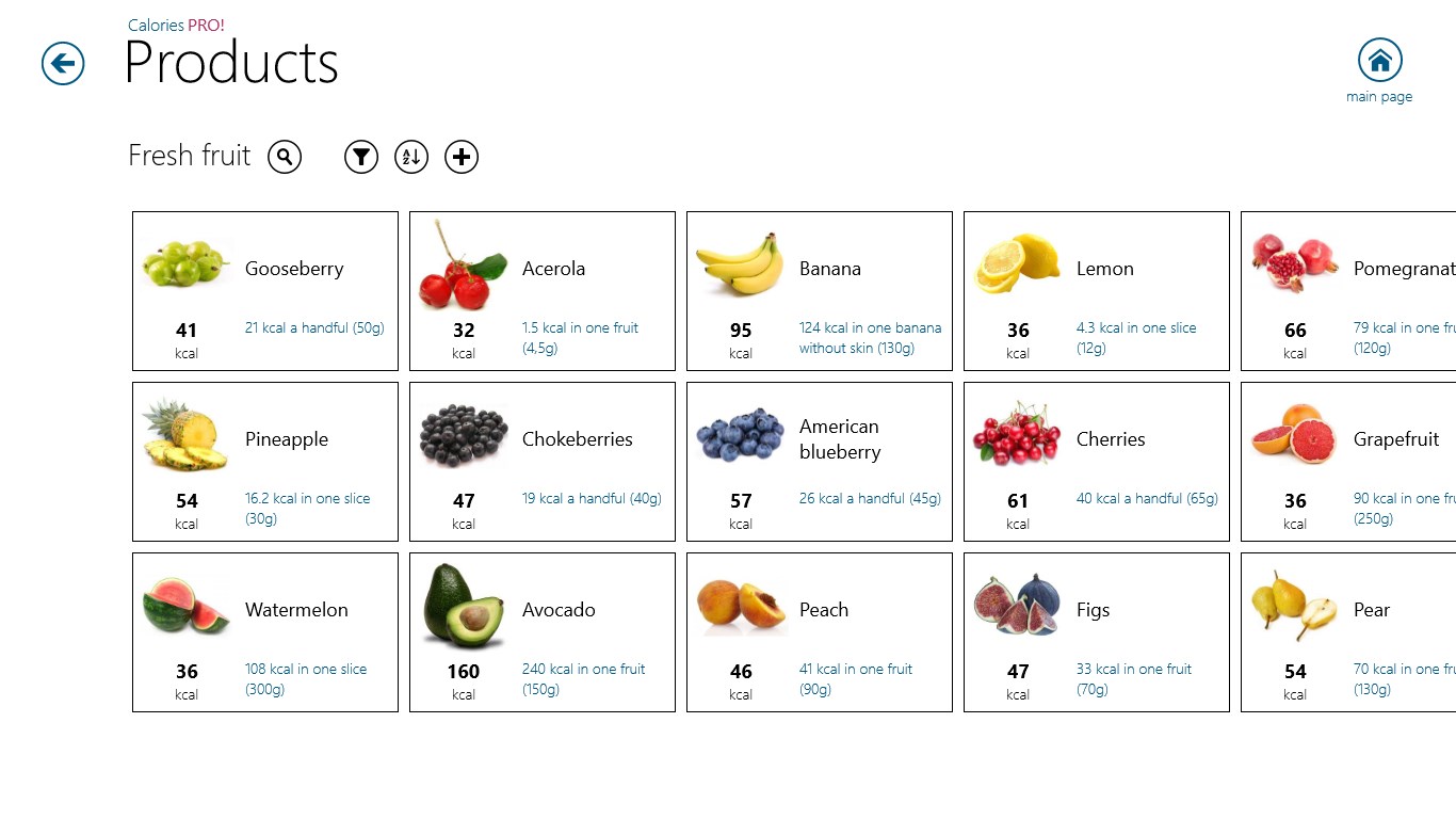 Calories PRO! screenshot