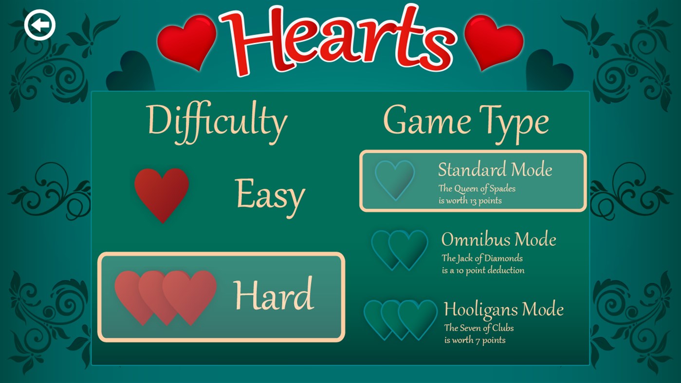 microsoft hearts card game store