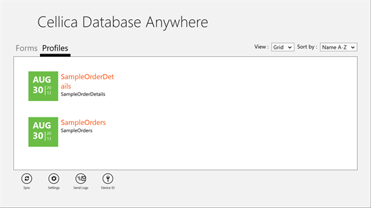 Cellica Database Anywhere screenshot 1