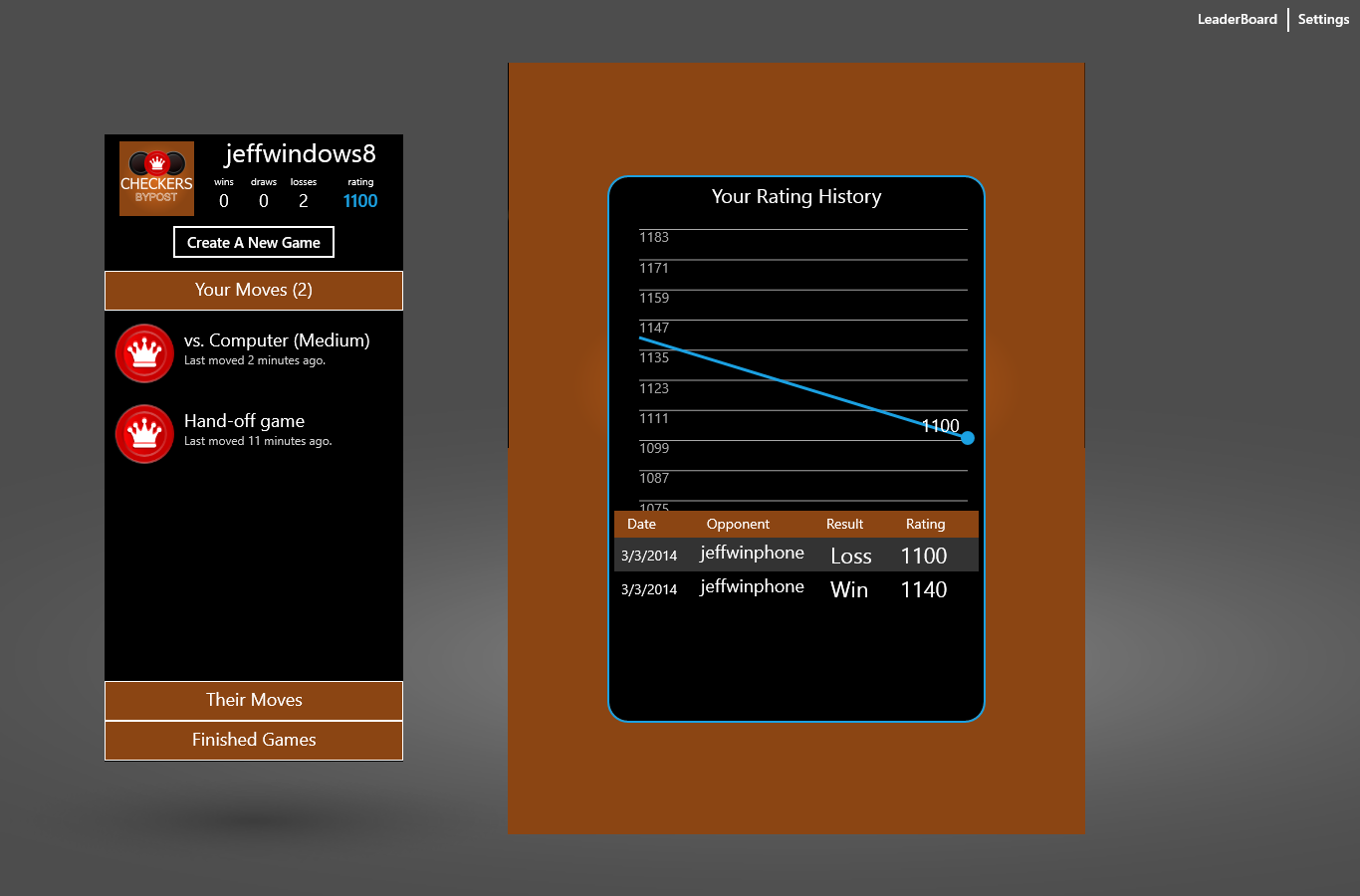 Keeps track of your skill level over time.