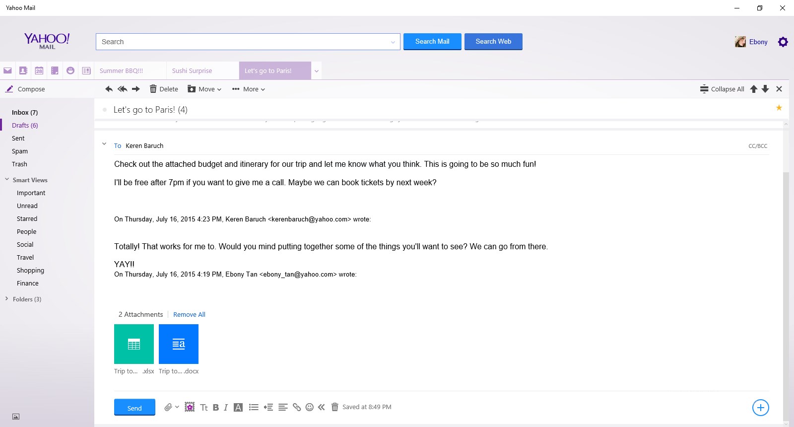 Yahoo Mail for Windows 10