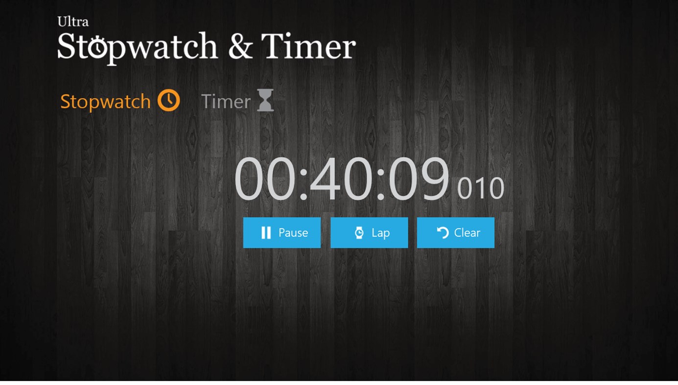#2. Ultra Stopwatch & Timer (Windows) Podle: Ecsolvo Technologies