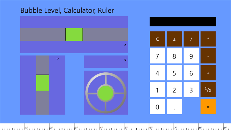 Bubble Level, Calculator, Ruler - PC - (Windows)