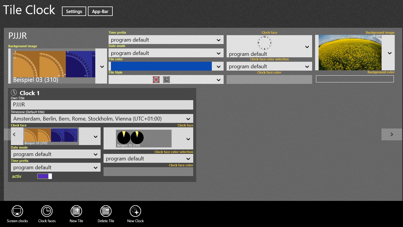 #4. Tile-Clock (Windows) 由: Ralf Ellersiek