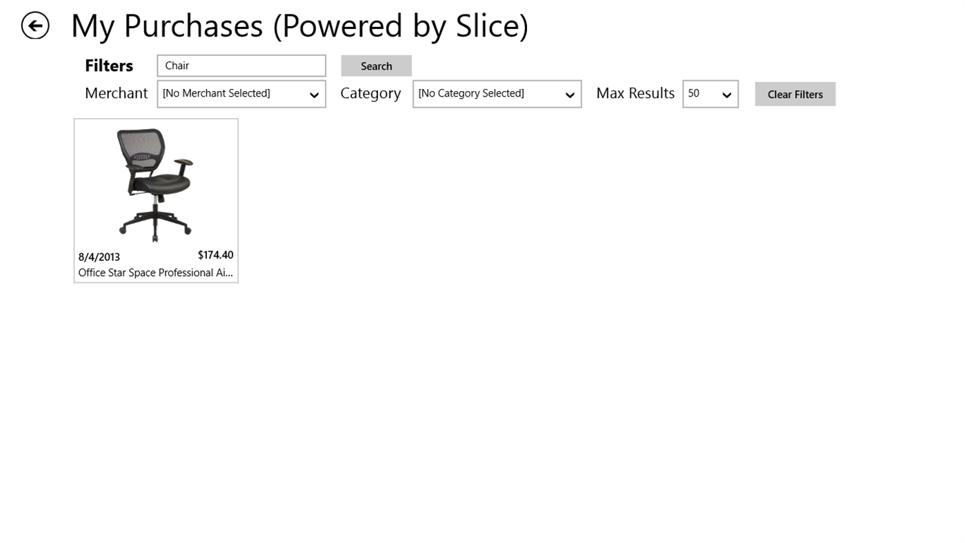 #7. My Purchases (Powered by Slice) (Windows) By: NextData Software LLC