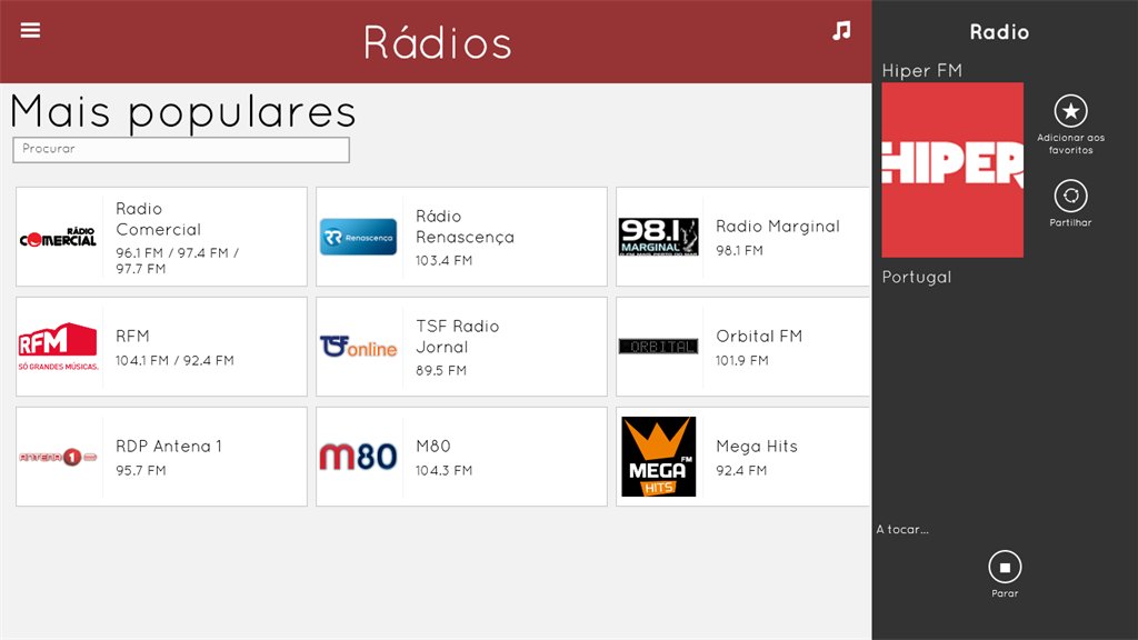 Aplicações de rádio - Microsoft Store