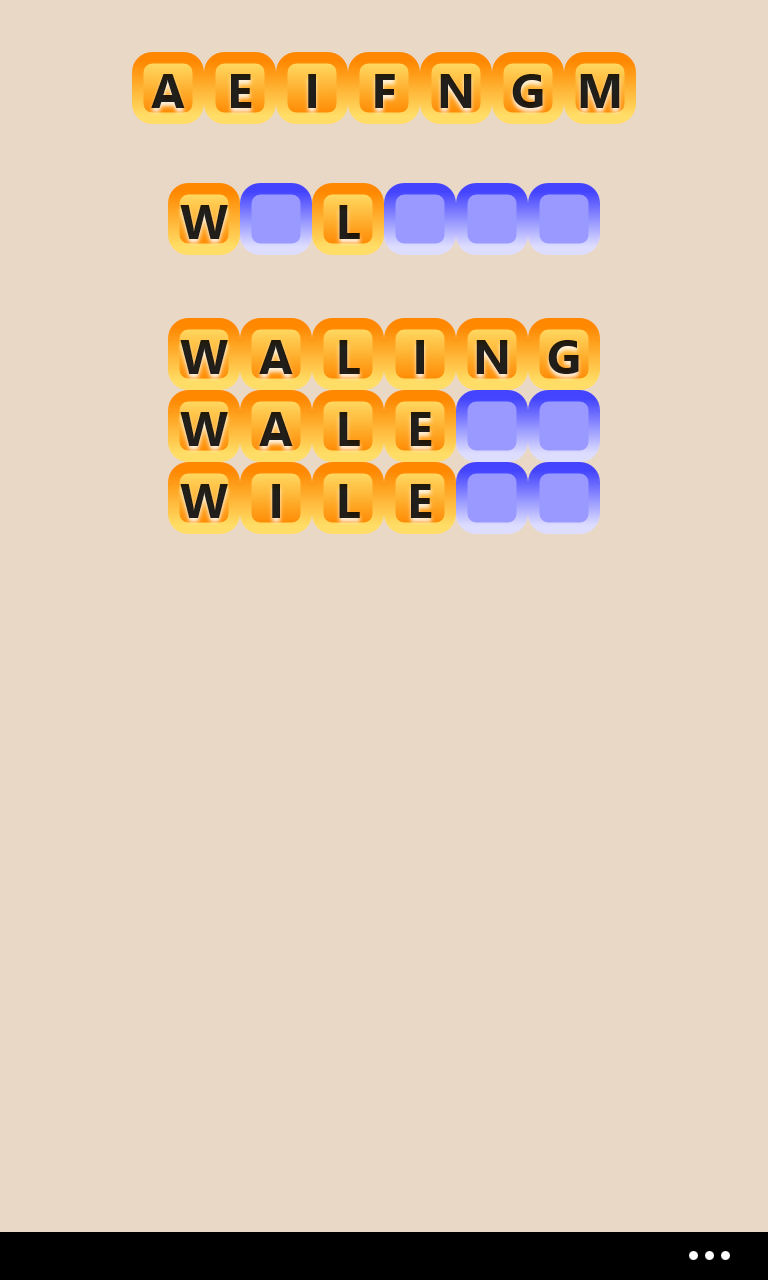 Captura 7 Words with Hints windows