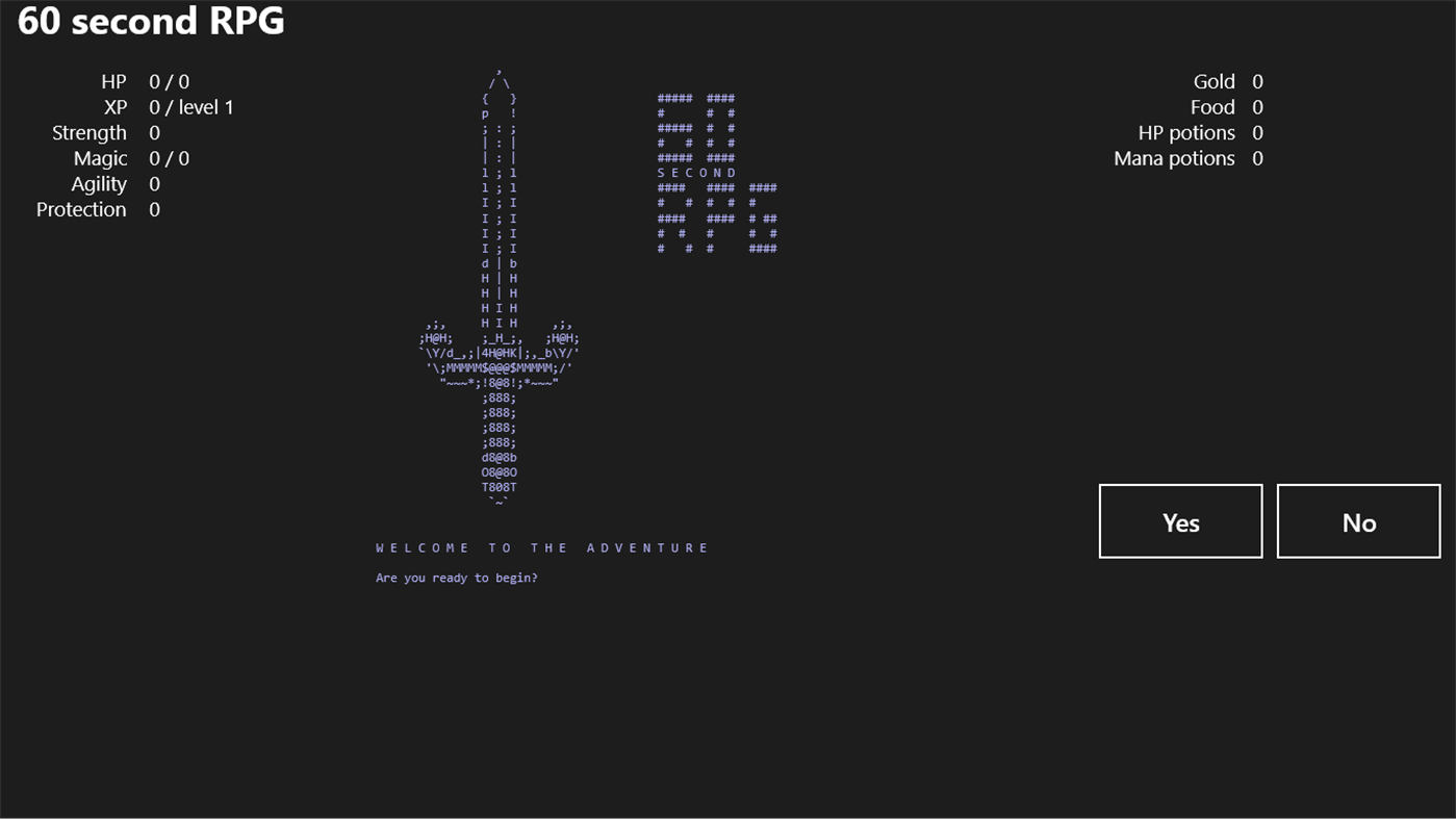 #1. 60 second RPG (Windows) By: David M Williams