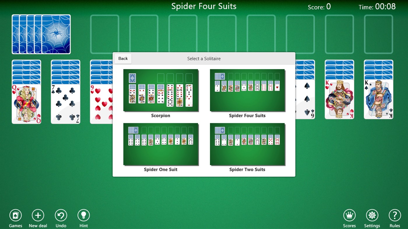 #2. Spider Solitaire Collection Free (Windows) 由: TreeCardGames