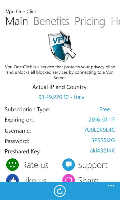 Vpn One Click Screenshots 1