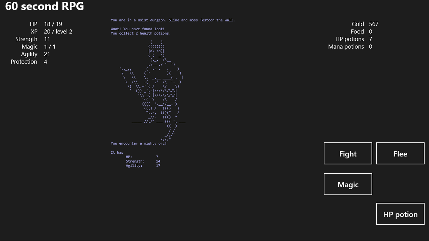 #2. 60 second RPG (Windows) By: David M Williams