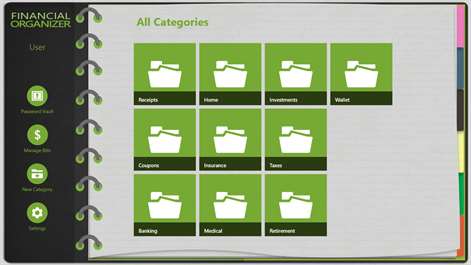 Financial Organizer & Password Vault Screenshots 1