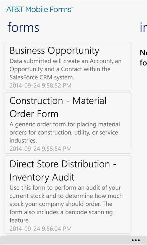 AT&T Mobile Forms Screenshots 2
