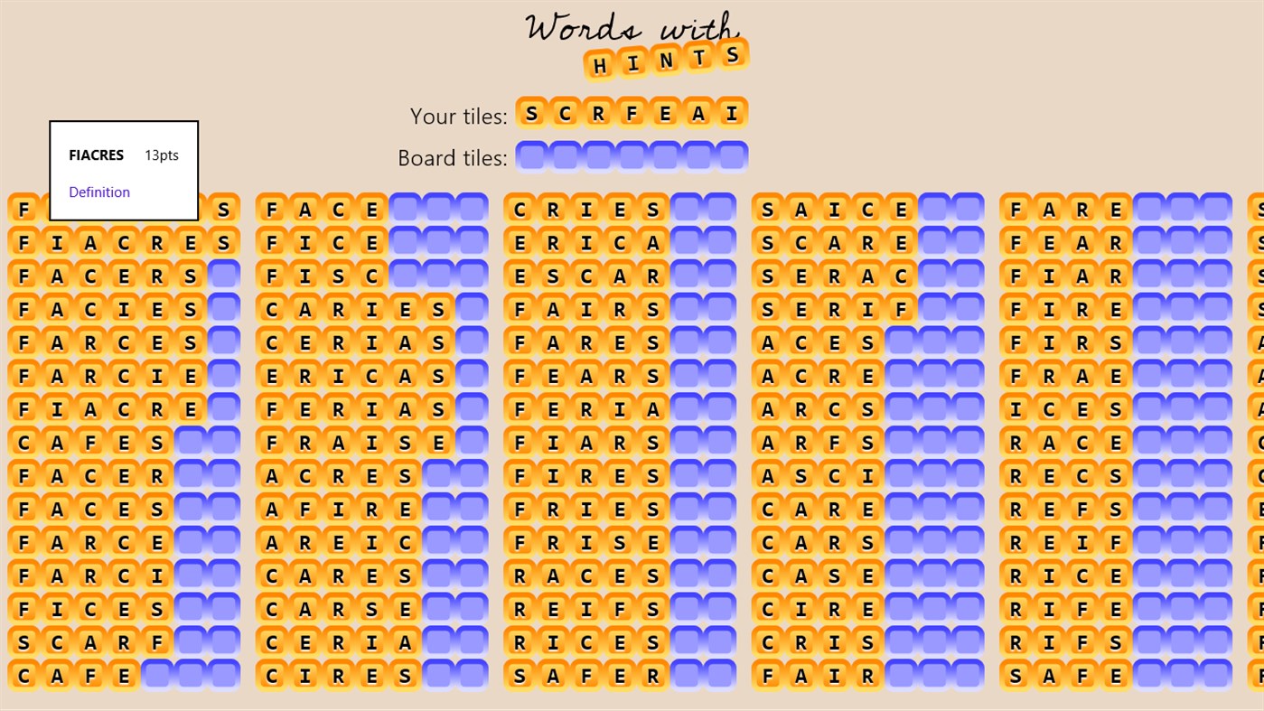 #4. Words with Hints (Windows) 由: David Risney