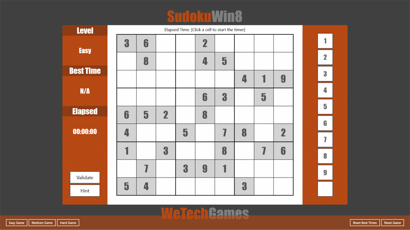 #4. Sudoku Win8 (Windows) Με: WeTechGroup