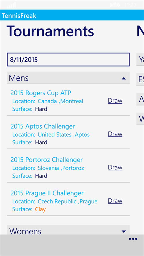 TennisFreak - Tennis Scores and News Screenshots 1