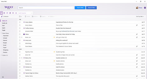 Yahoo Mail Screenshot