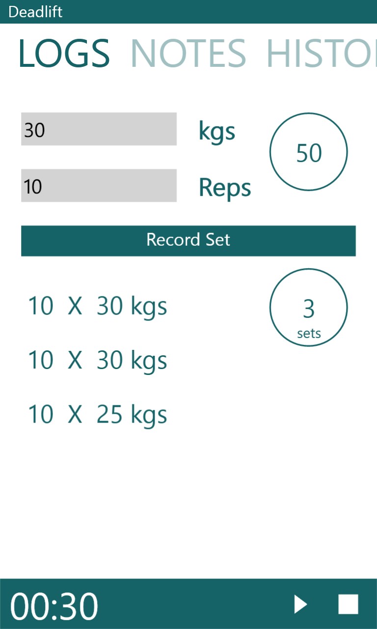 Captura de Pantalla 5 Fitness Log windows