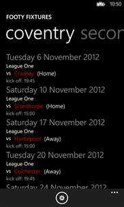 Footy Fixtures screenshot 1