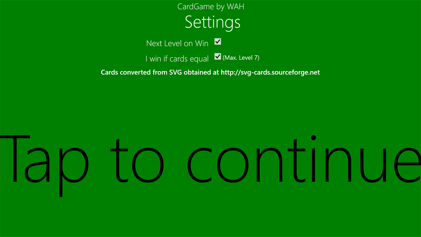 #4. CardGame by WAH (Windows) 由: Bill Holohan