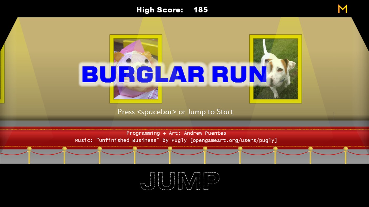 #1. Burglar Run (Windows) Podle: Spadehawk Games